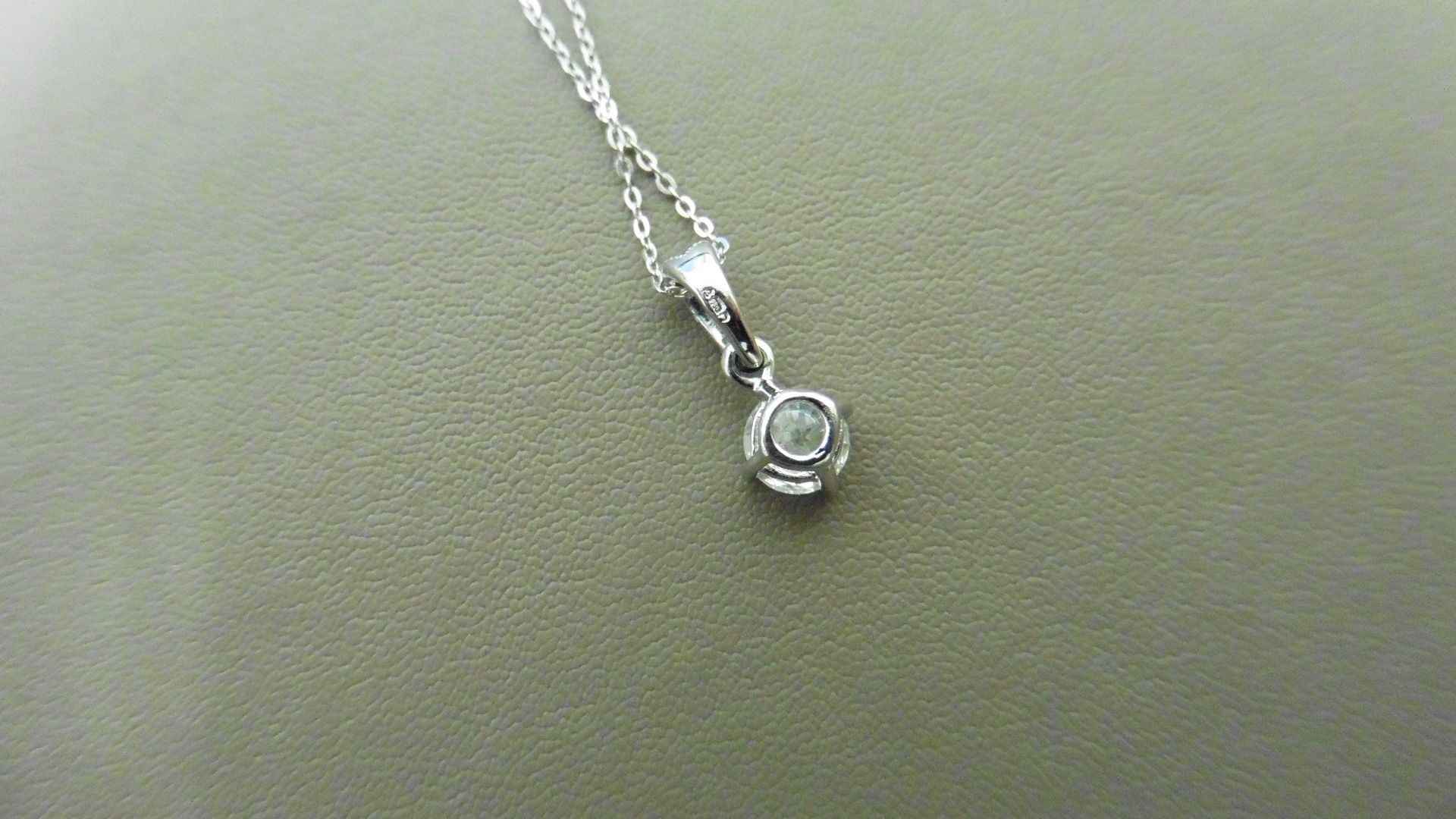 0.25ct diamond set pendant. Brilliant cut diamond, I colour and si3 clarity. The bale is set with - Image 3 of 4