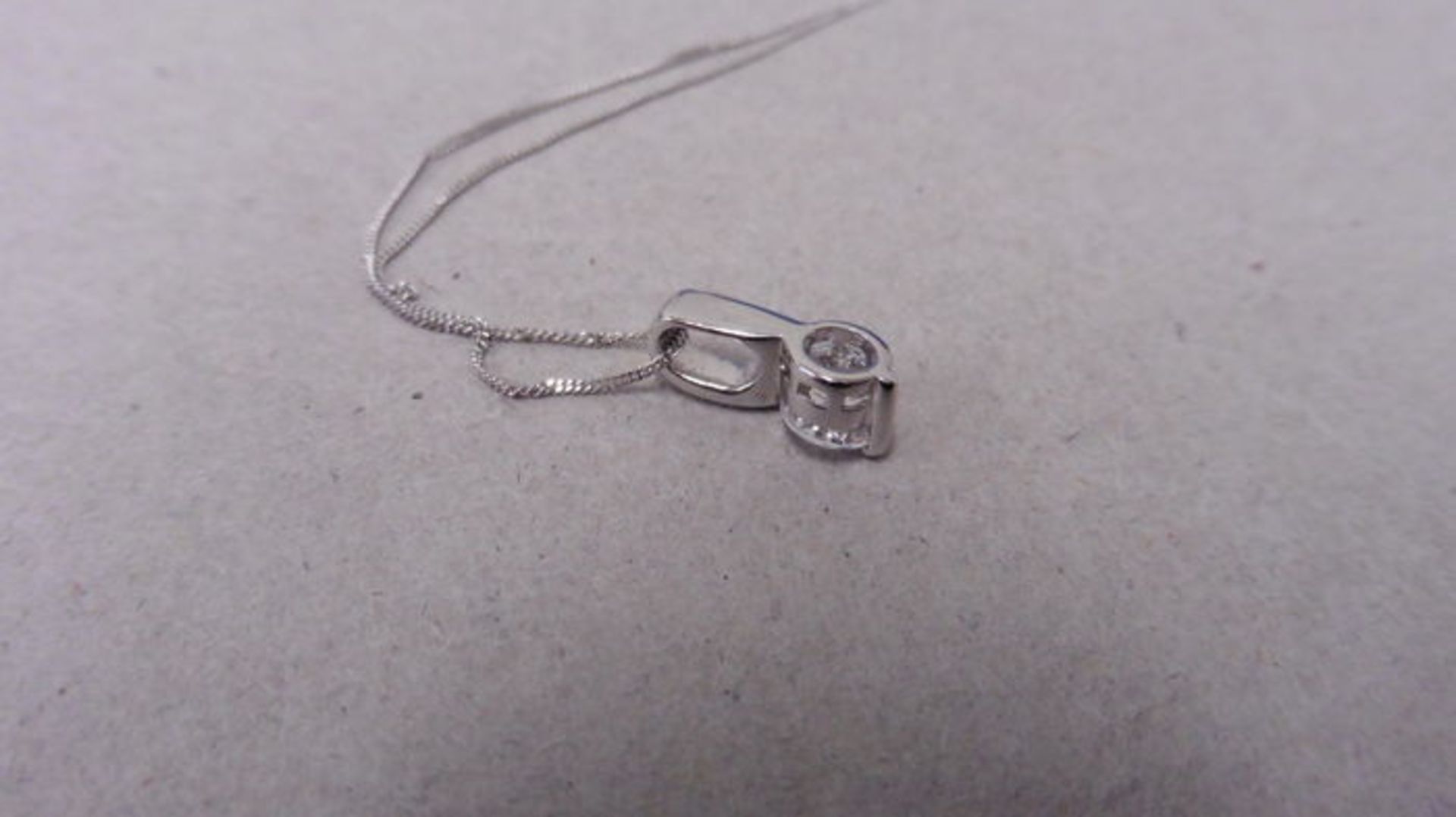 0.35ct diamond set pendant. Brilliant cut diamond, I colour and si3 clarity.2 claw setting. - Image 3 of 3