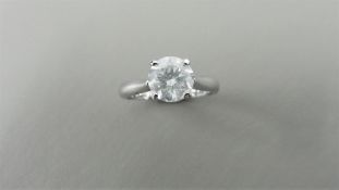 1.25ct diamond solitaire ring with a brilliant cut diamond. I colour and I1 clarity. Set in platinum