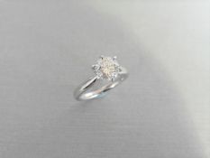 1.01ct diamond solitaire ring set in 18ct white gold. J colour and I1-2 clarity. 6 claw setting,