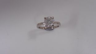 1.66ct diamond solitaire ring with a brilliant cut diamond. I colour and I2 clarity. Set in platinum