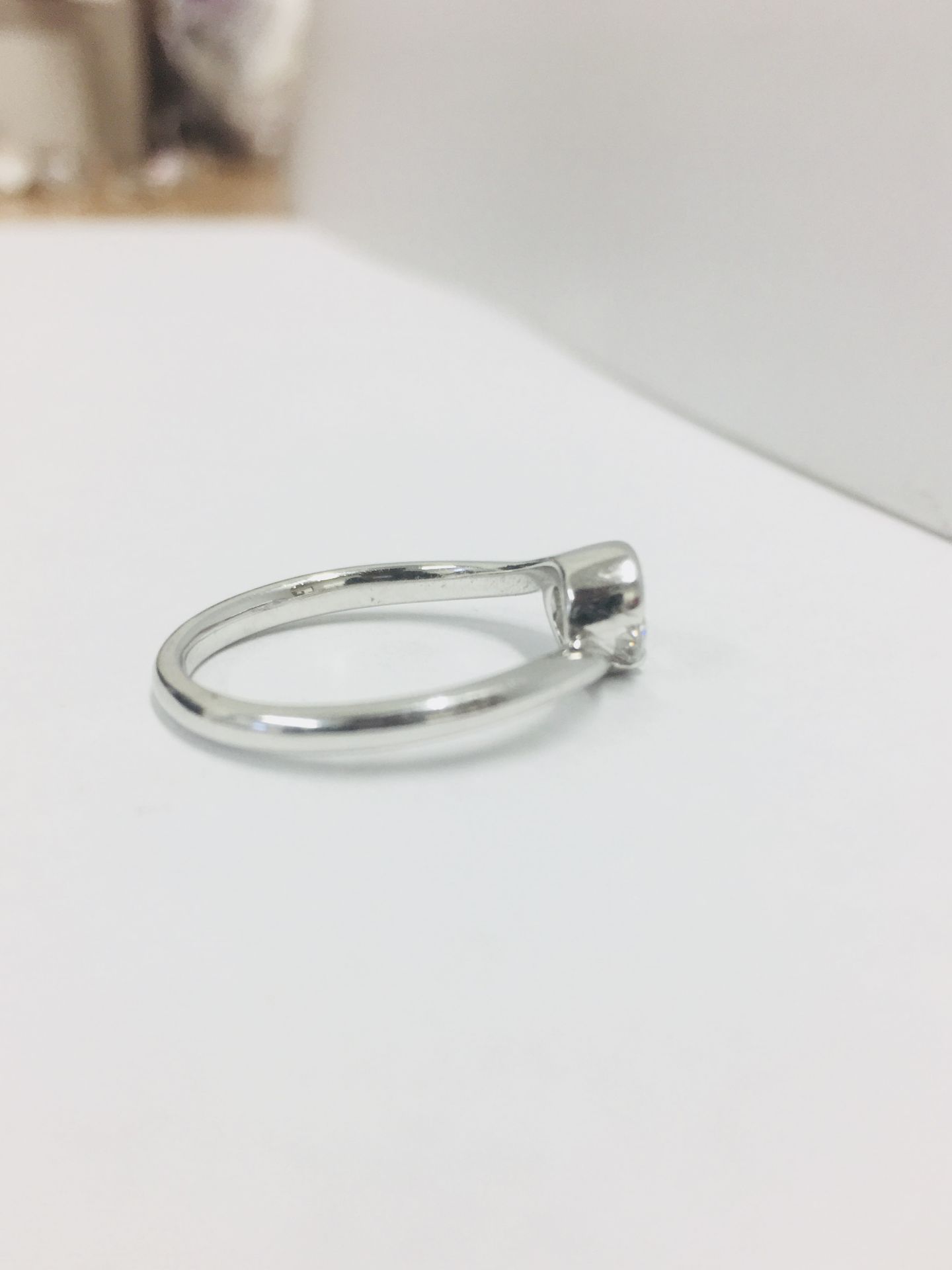 Platinum twist style diamond solitaire ring,0.50ct h colour vs clarity diamond(clarity enhanced),4. - Image 4 of 6