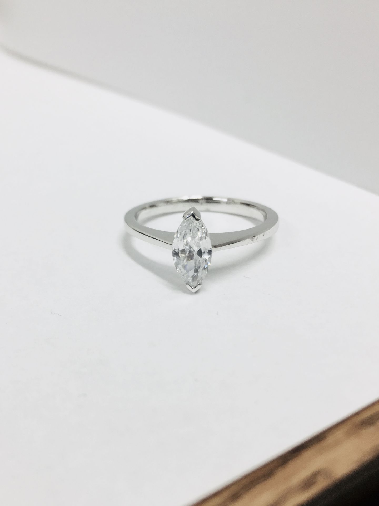 Platinum Marquis diamond soliaire ring,0.35ct marquis si clarity i colour,2.9gms platinum mount