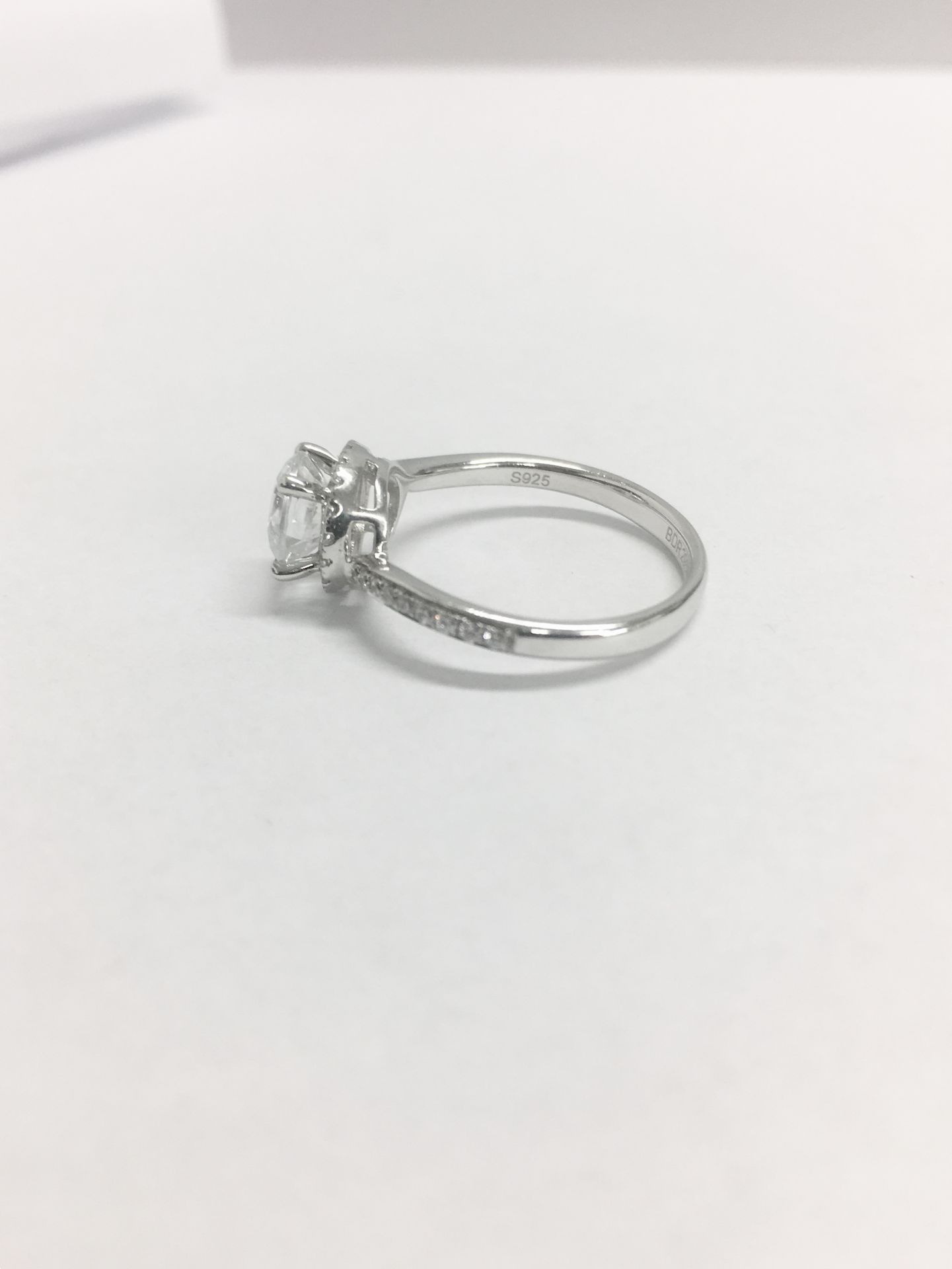 Platinum diamond solitaire ring,0.50ct brilliant cut diamond h colour vs clarity,(clarity - Bild 3 aus 6