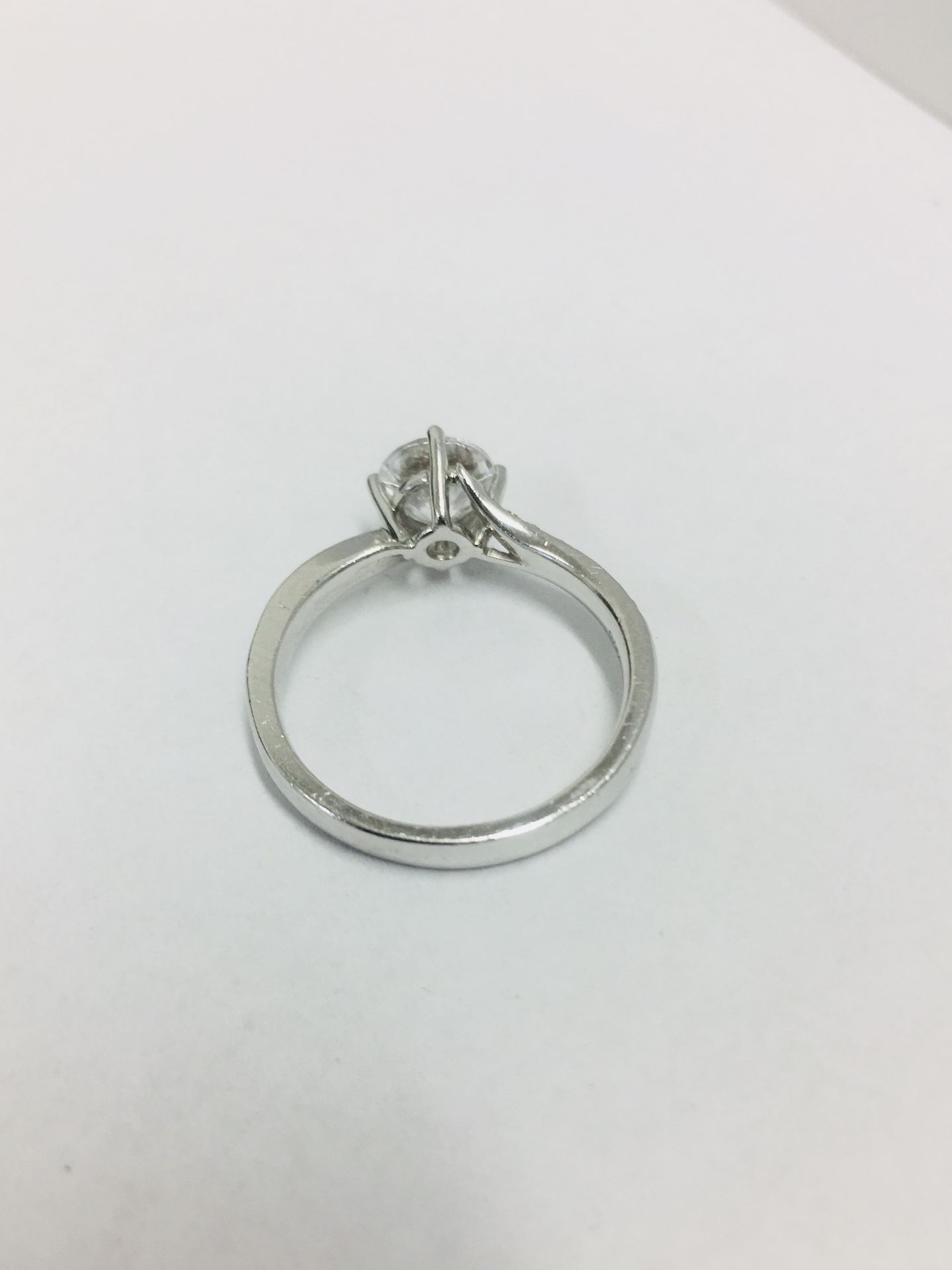 Platinum twist diamond solitaire ring,0.50ct brilliant cut diamond,h colour vs clarity,(clarity - Image 4 of 6