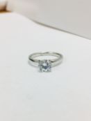 Platinum diamond solitaire ring 4 claw,0.50ct brilliant cut diamond h colour vs clarity enhanced,3.