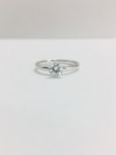 Platinum diamond solitaire ring,050ct h colour vs clarity natural diamond(clarity enhanced),4gms