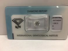 1.08ct round brilliant cut diamond ,I give certification sealed .appraisal 7900