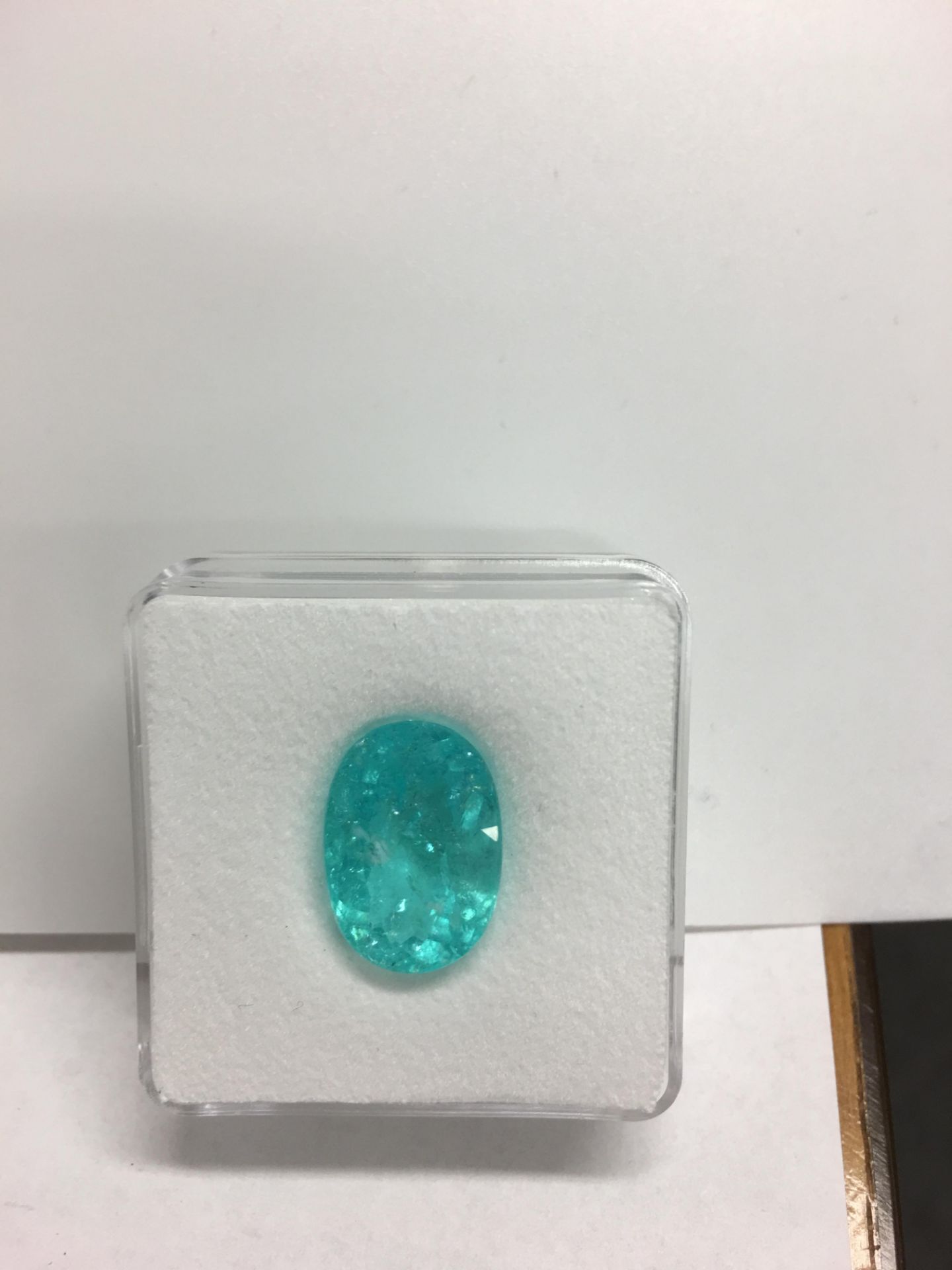 11.05ct Paraiba Tourmaline,16.14mmx 11.44mm x7.87mm,AIGS CERTIFICATION. appriasal 39500 - Bild 4 aus 5