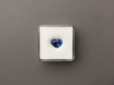 5.86ct Heart shape Green Sapphire certification DSEF024700,appraisal 19000