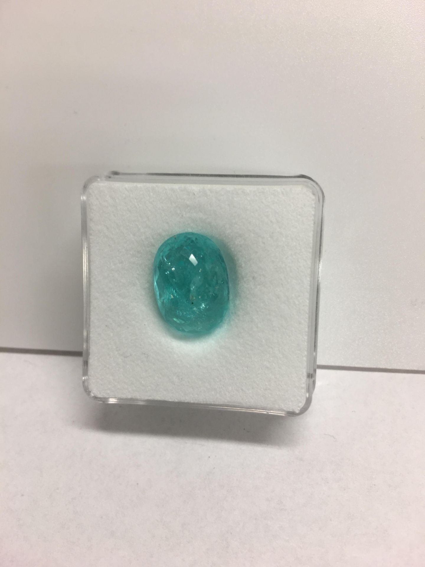 11.05ct Paraiba Tourmaline,16.14mmx 11.44mm x7.87mm,AIGS CERTIFICATION. appriasal 39500 - Bild 3 aus 5