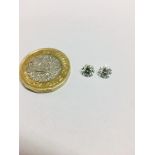 Matching pair of Brilliant cut diamonds 1.64ct,Vos clarity j colour top cut,appraisal 9950