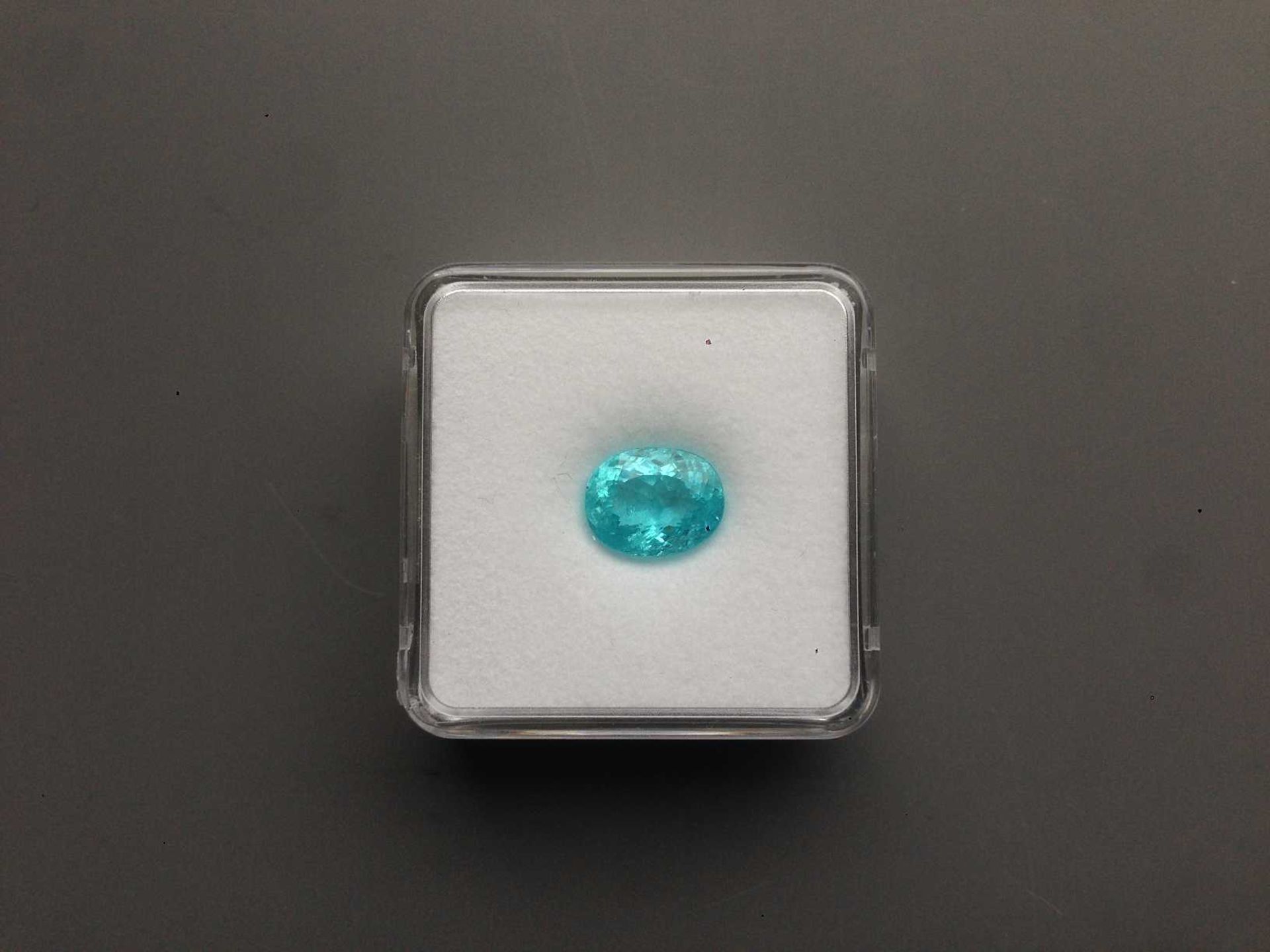 4.99CT OVAL PARAIBA TOURMALINE AIGS CERTIFICATION GIF16121886 APPRAISAL 19500