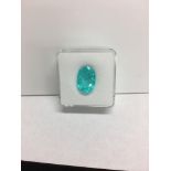 11.05ct Paraiba Tourmaline,16.14mmx 11.44mm x7.87mm,AIGS CERTIFICATION. appriasal 39500