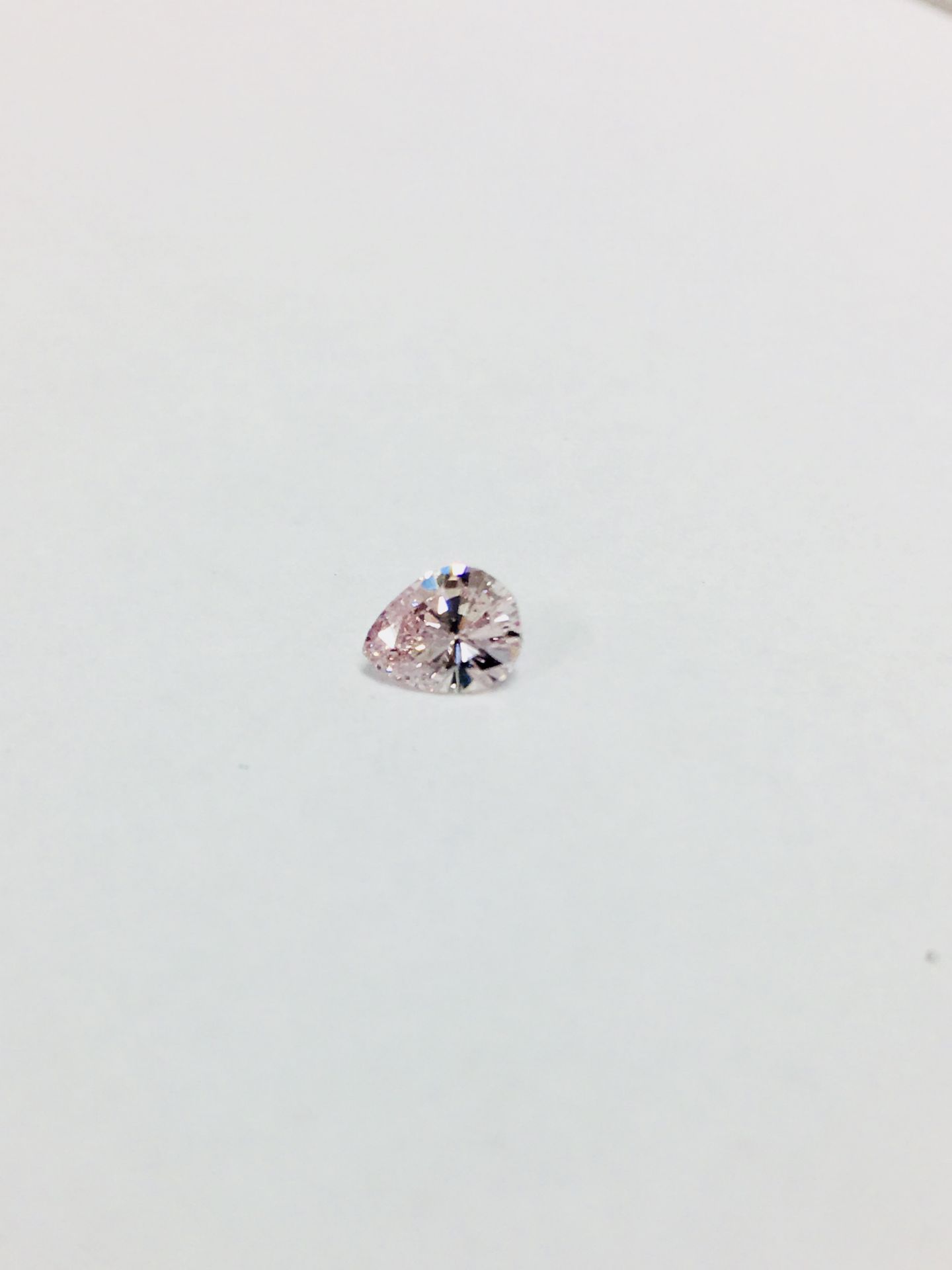 Pink Pearshape diamond ,0.42ct natural pink diamond,GIA certification 2166688540,apprsial 15000