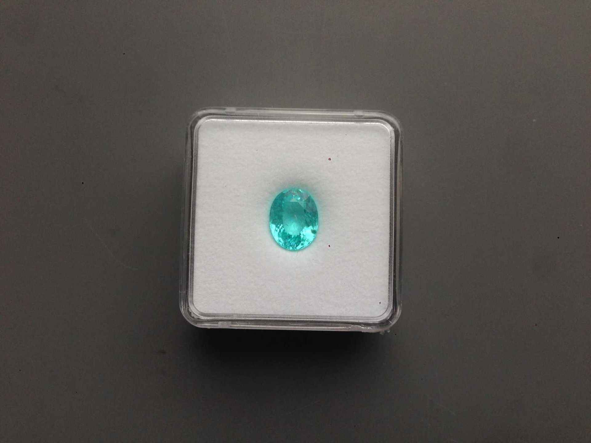 3.50ct OvalParaiba Tourmaline GIF16121938 certification appraisal 9950