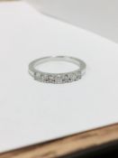 18ct white gold pink diamond and white diamond eternity ring ,(Daughter ring),4x0.05ctpink