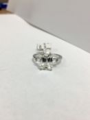 3.19ct Emerald cut diamond Ring,3.19ct emerald cut diamond I colour vs2 quality HRD certification