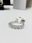 2.35ct diamond five stone ring,7x 0.30ct i colour si2 grade diamonds good cut,3.5gms 18ct white gold