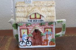 Novelty Tea Pot - Red Lion Pub By Leonardo