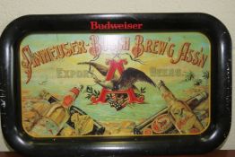 Vintage Budweiser Metal Tray