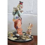 1993 Leonardo Clown Figurine Playing Flute