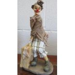 12" Clown Figurine Carrying Heavy Case