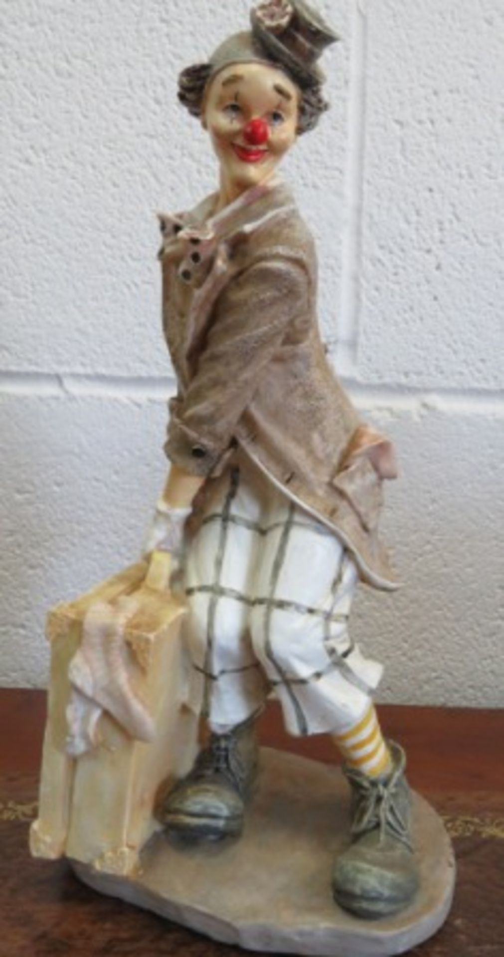 12" Clown Figurine Carrying Heavy Case