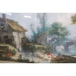 Large Print Of A Water Mill Scene - Framed & Glazed