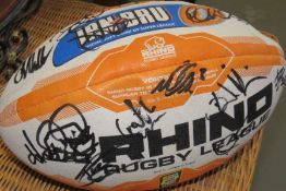 Sports Memorabilia - Signed Rugby Ball By Salford Reds Rlfc