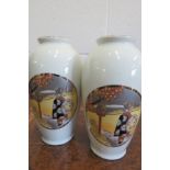 2 X IMPERIAL CHOKIN VASES WITH 14K GOLD TRIM