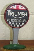 Cast Iron Triumph Motorcycles Door Stop