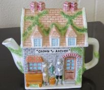 Novelty Tea Pot - Crown & Anchor Pub By Leonardo