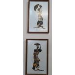 2 X AFRICAN BUTTERFLY PICS - FRAMED & GLAZED