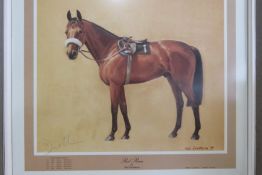 Limited Edition Red Rum Print Signed By Trainer Ginger Mccain