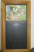 Farmyard Memo Blackboard