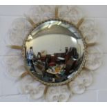 Vintage Wrought Iron Framed Convex Mirror