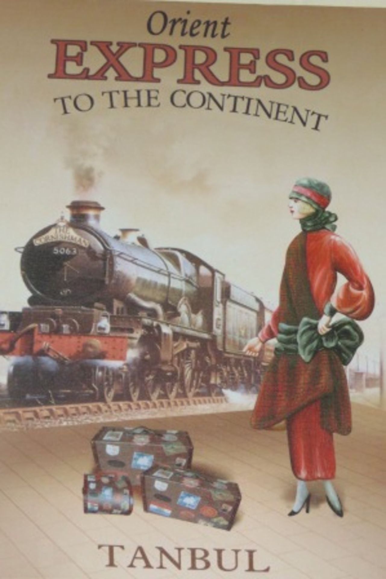 Retro Orient Express Block Canvas Print