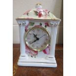 Erlanger Porcelain Quartz Mantle Clock