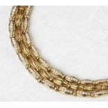 Tiffany & Co. 18k Yellow Gold Diamond Three Strand Necklace