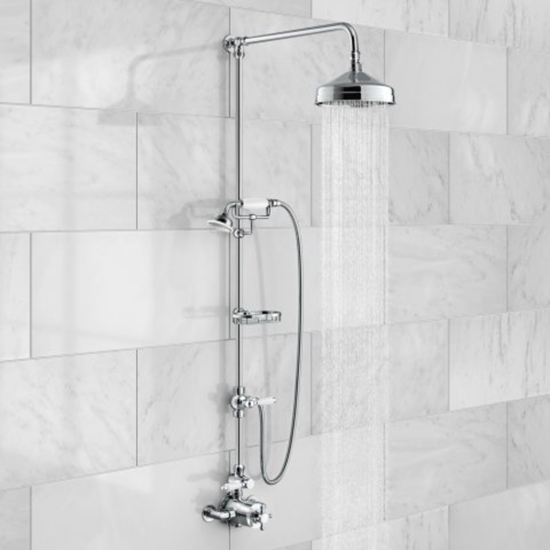 (V168) Traditional Exposed Shower Kit, Designer Shower Head & Soap Dish RRP £599.99 We know that