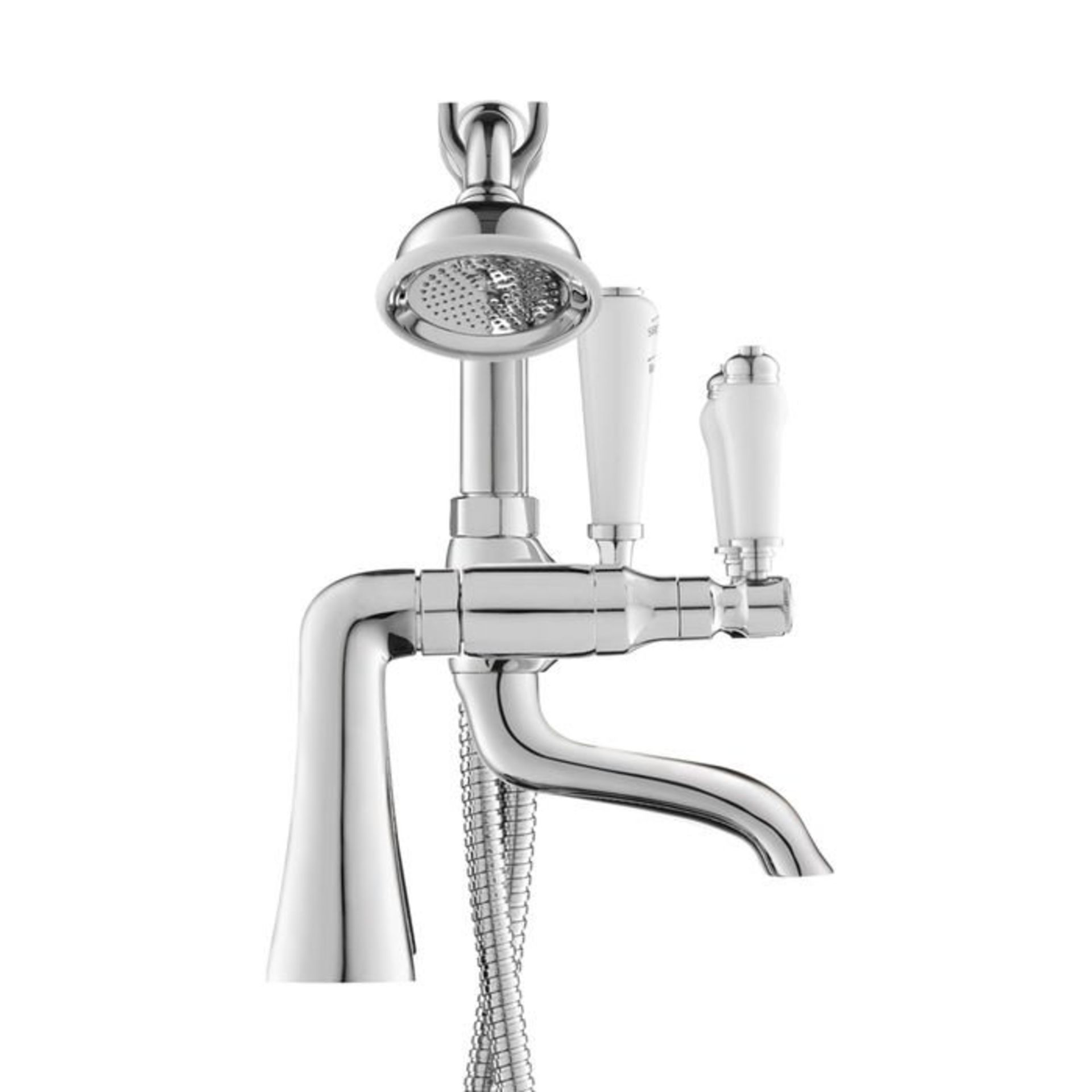 (G29) Regal Chrome Traditional Bath Mixer Lever Tap with Hand Held Shower RRP £179.99 Chrome - Image 5 of 6
