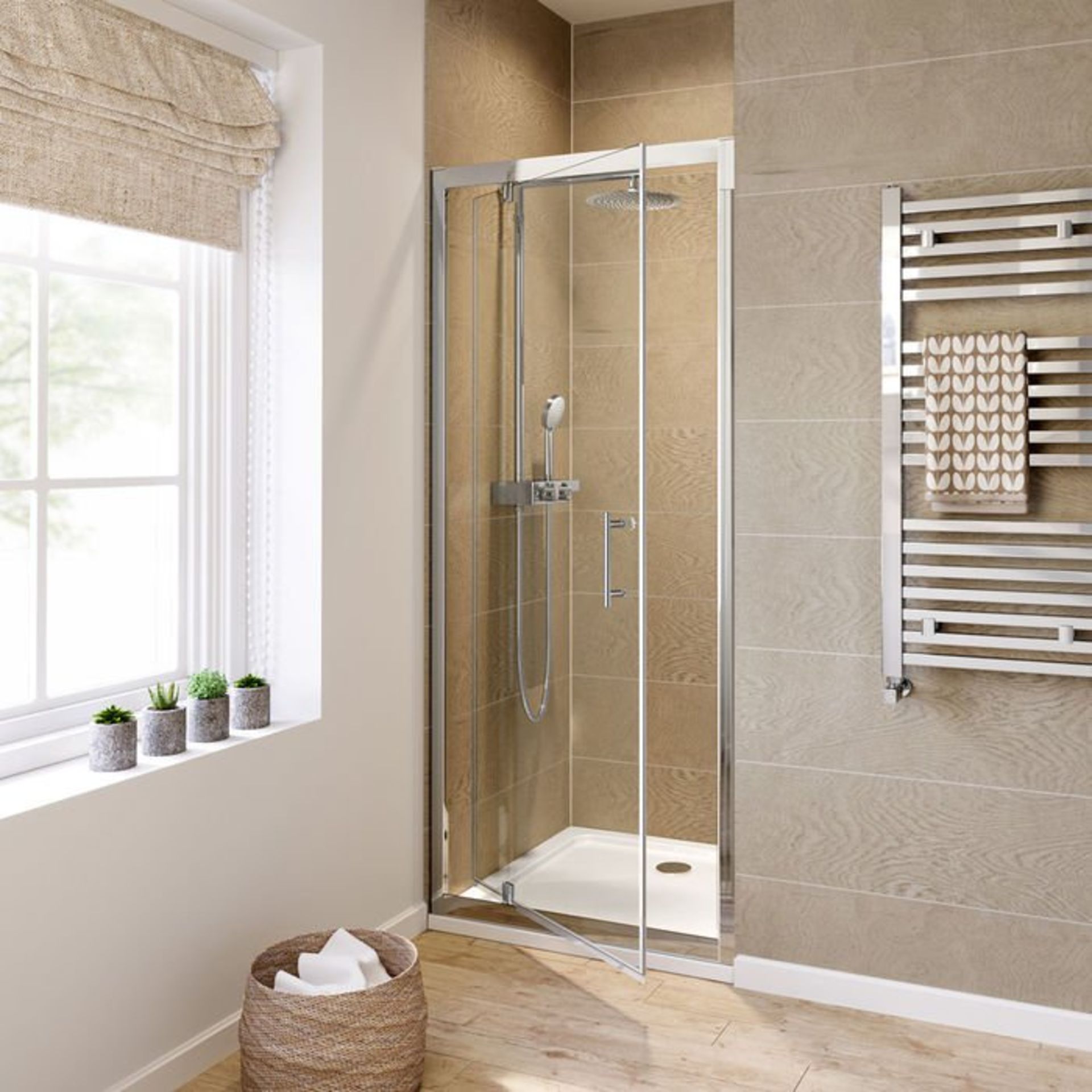 (V17) 800mm - 6mm - Elements Pivot Shower Door RRP £299.99 6mm Safety Glass Fully waterproof - Image 3 of 3