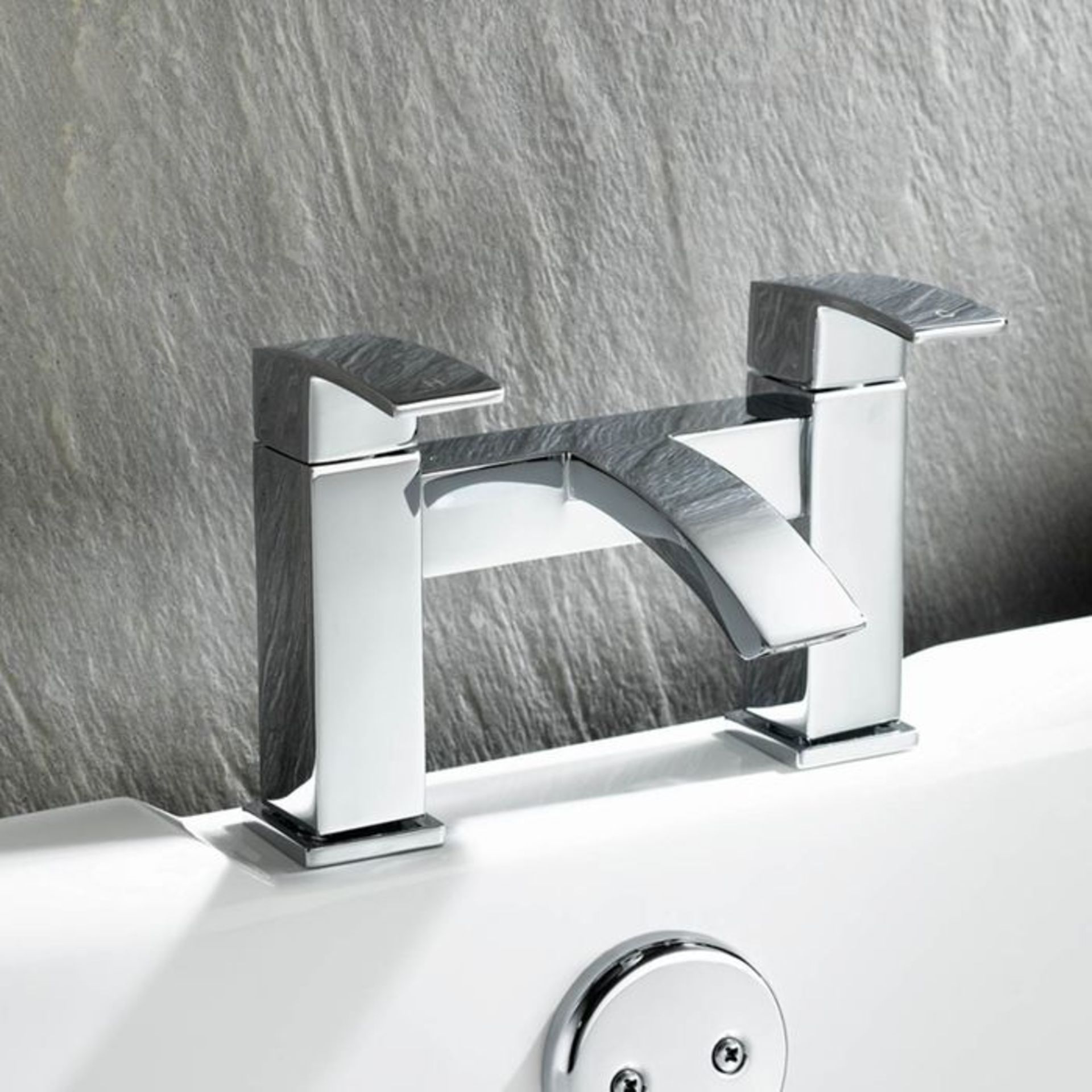 (G27) Keila Bath Mixer Tap RRP £161.99 Chrome Plated Solid Brass 1/4 turn solid brass valve with - Image 2 of 3