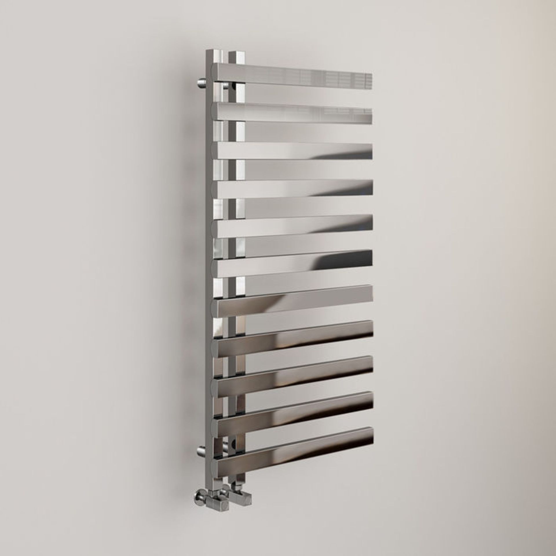 (V61) 1200x600mm Chrome Designer Towel Radiator - Flat Panel RRP £624.99 Enjoy the convenient dual - Image 3 of 3