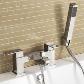(G33) Harper Bath Mixer Taps with Hand Held Shower Head RRP £119.99 Anti-corrosive chrome plated