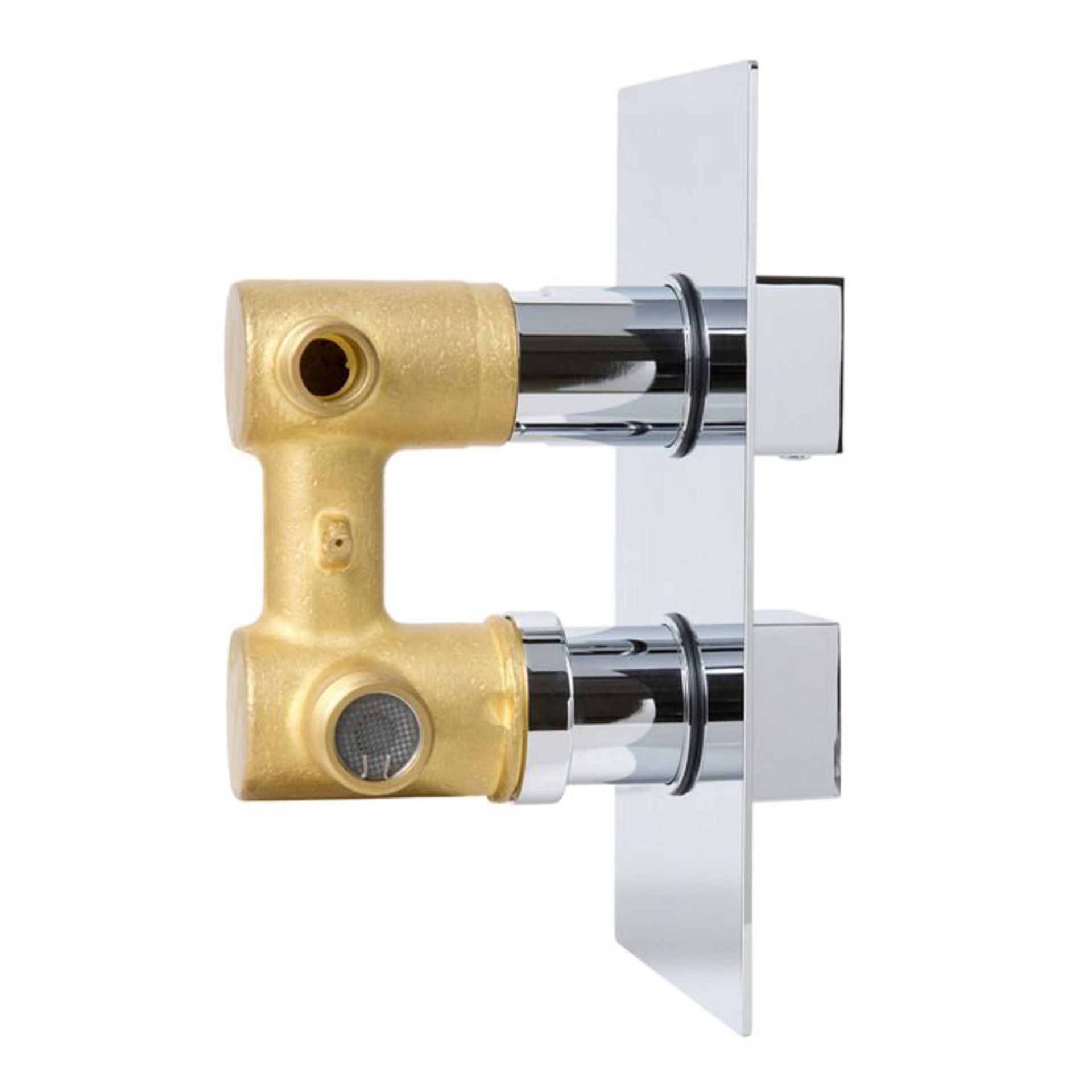 (G174) Square Two Way Concealed Valve. RRP £299.99. Chrome plated solid brass Built in anti-scalding - Image 2 of 3