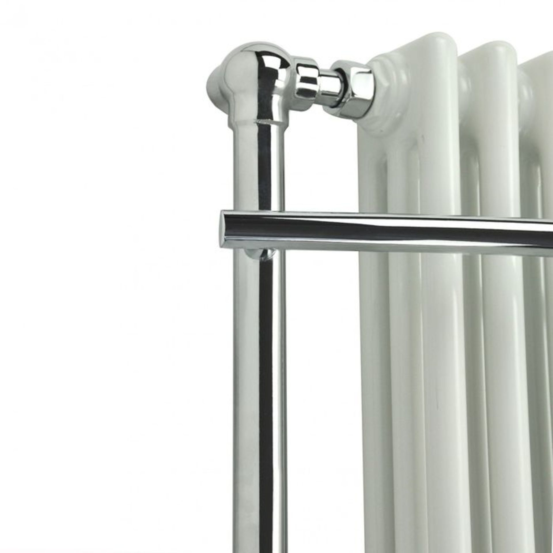 (G51) 1000x635mm Traditional White Wall Mounted Towel Rail Radiator - Victoria Premium RRP £341.99 - Image 4 of 6