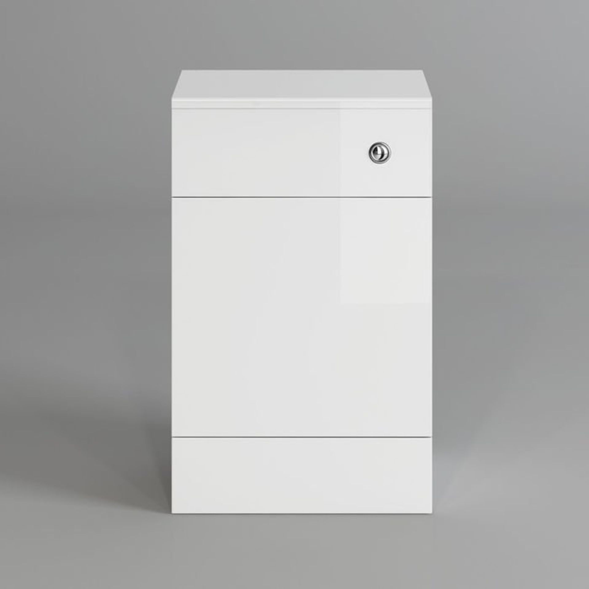 (G81) 500mm Harper Gloss White Back To Wall Toilet Unit RRP £174.99 Our discreet unit cleverly - Image 4 of 4