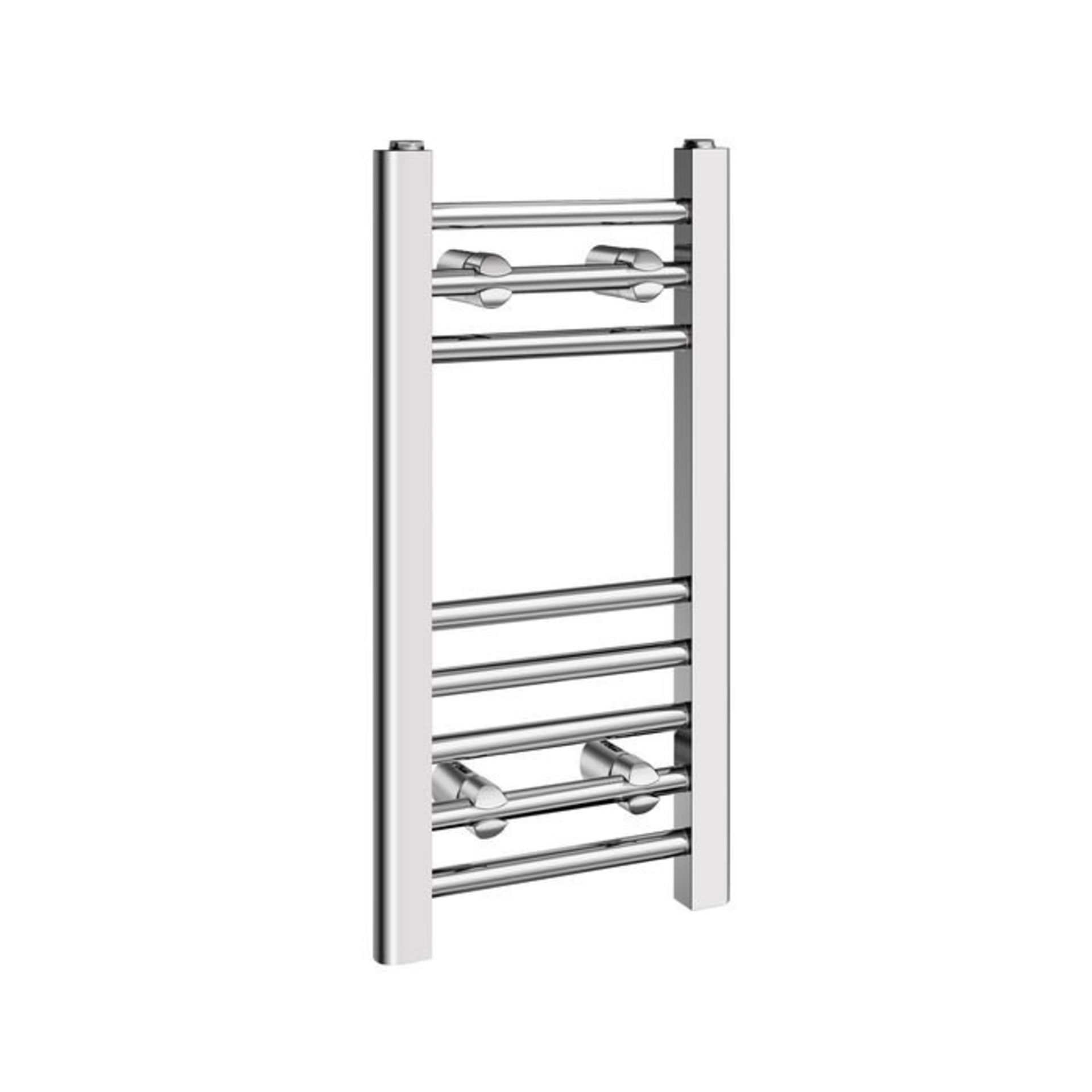 (G2) 600x300mm - 20mm Tubes - Chrome Heated Straight Rail Ladder Towel Rail. Low carbon steel chrome - Image 3 of 3